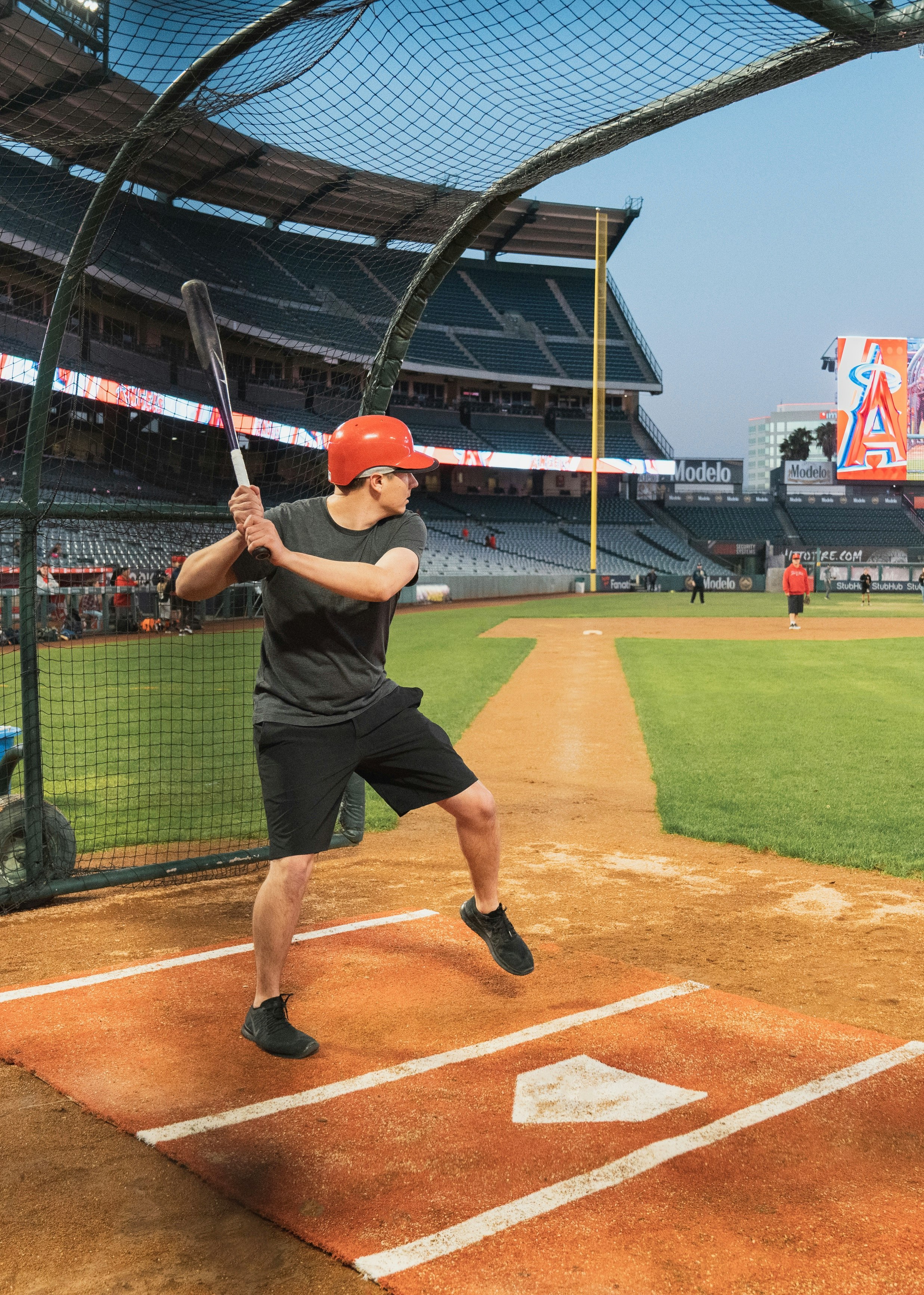 man playing baseball